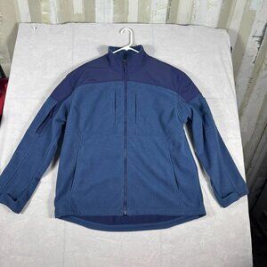 Duluth Trading Co Shoreman Windproof Fleece Jacket Mens Blue Long Sleeve Size XL